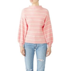 SAYLOR Rent the Runway Pink striped Bette sweater sz XS/S $250
